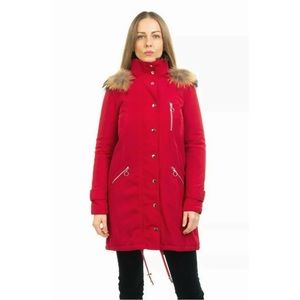 MAJE Fur-trimmed quilted Jacket Parka